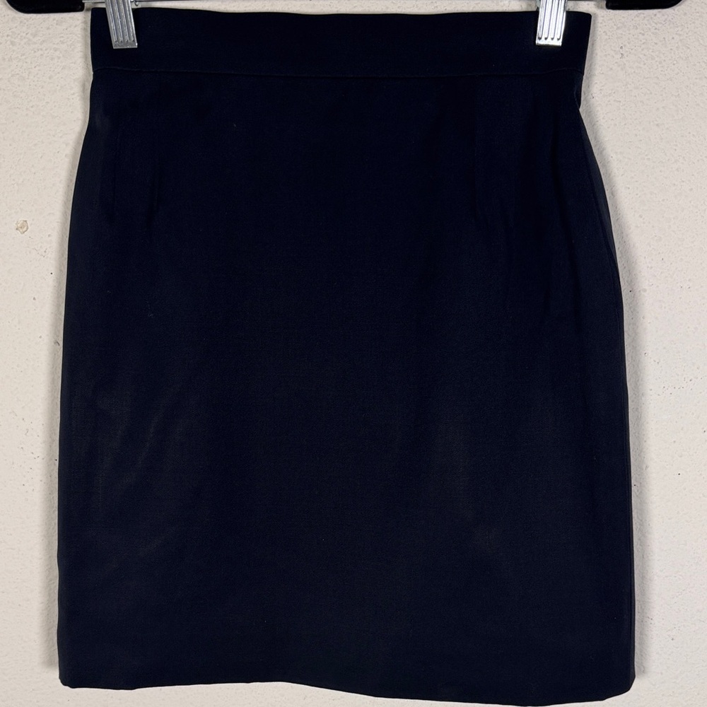 CHANEL Classic Black Pencil Skirt Small 46